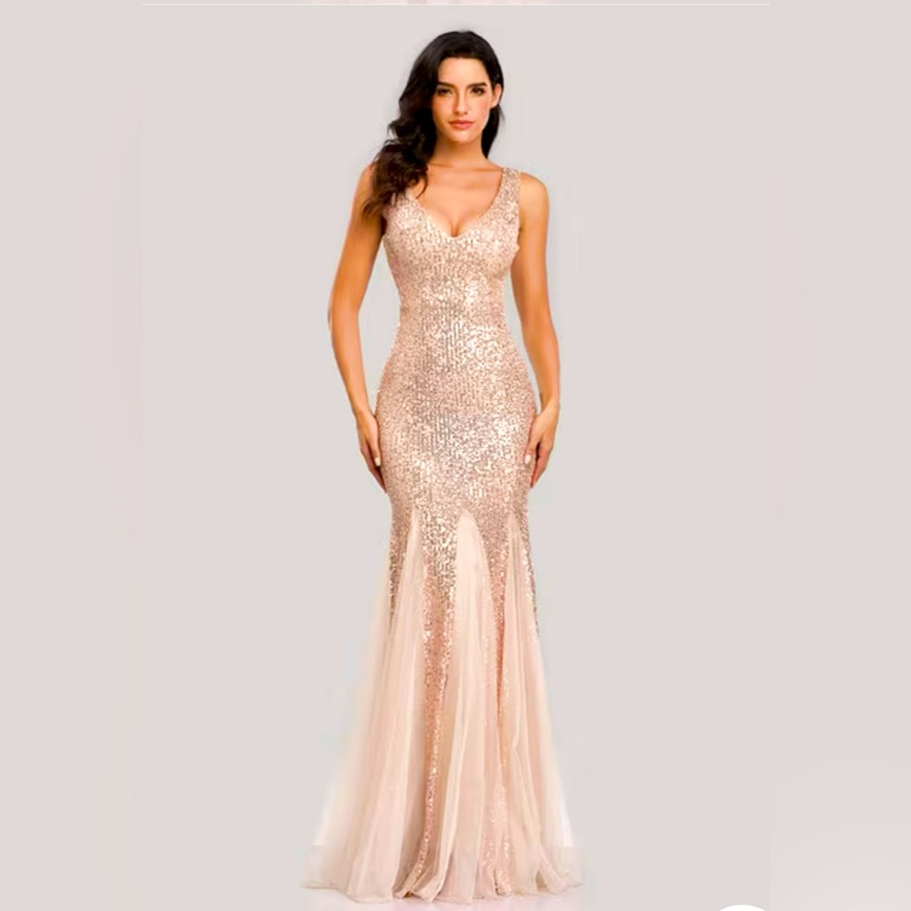 Rose Gold Maxi dress